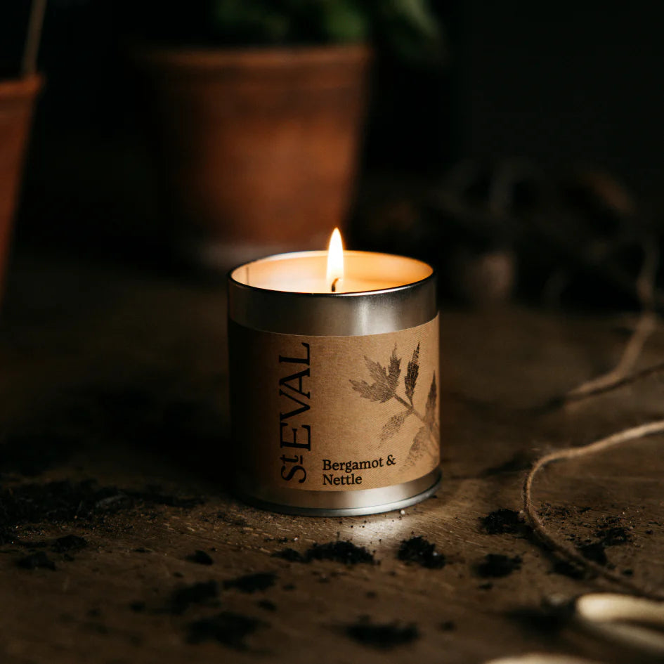 St Eval Tin Candle Bergamot & Nettle - Uneeka - Uneeka